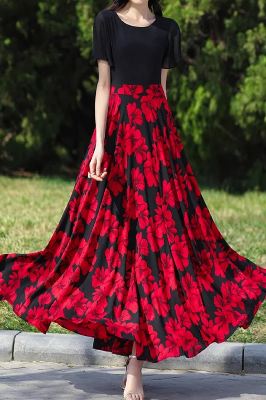 black and red flower