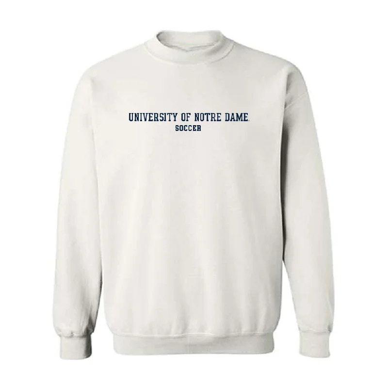 Notre Dame - NCAA Women's Soccer : Carolyn Calzada - Classic Fashion Shersey Crewneck Sweatshirt Hoodie with Hidden Zipper Minimalist Clean Notre Dame - NCAA Women's Soccer : Carolyn Calzada - Classic Fashion Shersey Crewneck Sweatshirt Hoodie with Hidden Zipper Minimalist Clean