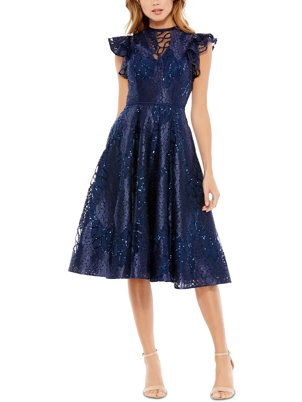 Womens Lace Midi Cocktail and Party Dress Tunics Handmade artisanal