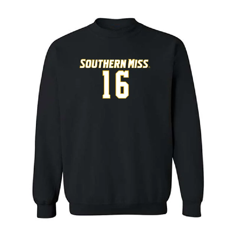 Southern Miss - NCAA Women's Soccer : Shaelynn Quick - Replica Shersey Crewneck Sweatshirt Hoodie with Thumb Holes Functional Cozy Southern Miss - NCAA Women's Soccer : Shaelynn Quick - Replica Shersey Crewneck Sweatshirt Hoodie with Thumb Holes Functional Cozy