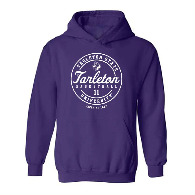 Tarleton State - NCAA Women's Basketball : Jakoriah Long - Classic Fashion Shersey Hooded Sweatshirt Hoodie Sweatshirt Pullover Tarleton State - NCAA Women's Basketball : Jakoriah Long - Classic Fashion Shersey Hooded Sweatshirt Hoodie Sweatshirt Pullover
