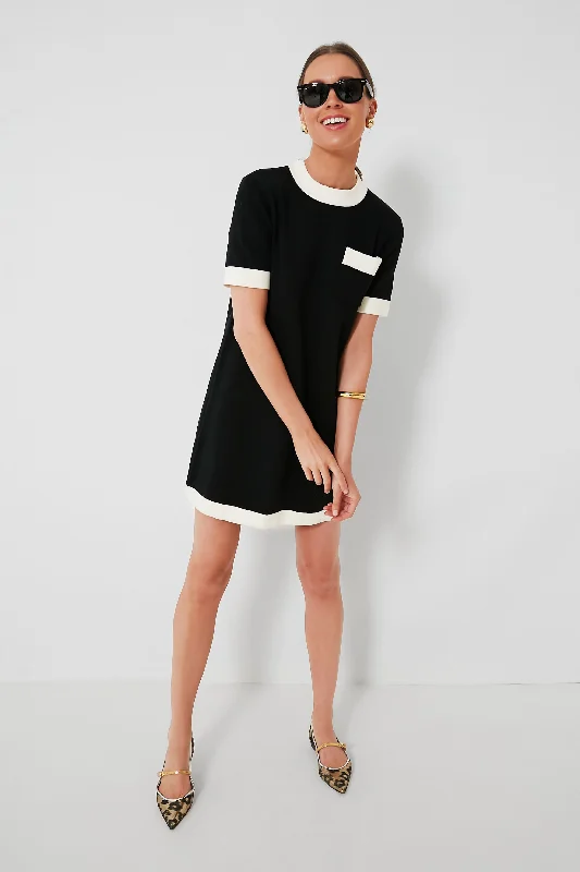 Black Merritt Knit Dress Tunics Designer luxury