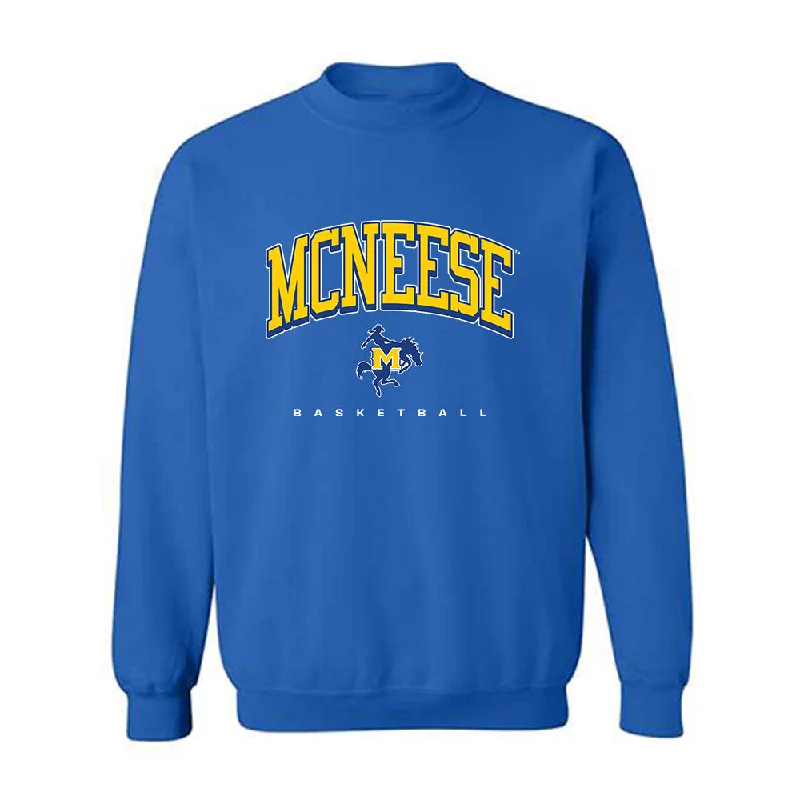 McNeese State - NCAA Women's Basketball : Azjah Reeves - Classic Shersey Crewneck Sweatshirt Hoodie with Frayed Bohemian Relaxed McNeese State - NCAA Women's Basketball : Azjah Reeves - Classic Shersey Crewneck Sweatshirt Hoodie with Frayed Bohemian Relaxed