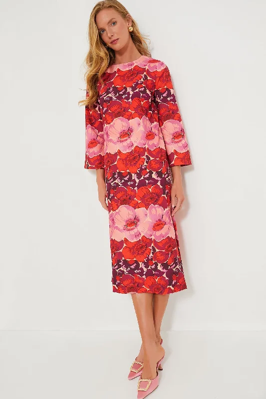 Poppy Stripe Hutton Dress Elegant Long Evening