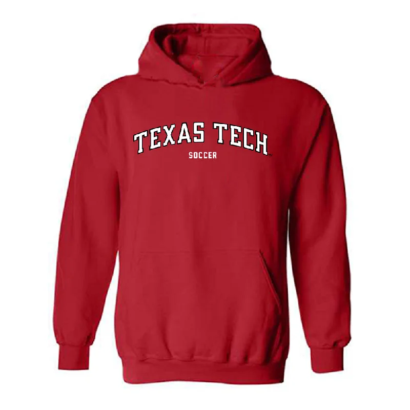 Texas Tech - NCAA Women's Soccer : Emma Torres - Classic Shersey Hooded Sweatshirt Hoodie with Hem Drawcord Adjustable Customizable Texas Tech - NCAA Women's Soccer : Emma Torres - Classic Shersey Hooded Sweatshirt Hoodie with Hem Drawcord Adjustable Customizable