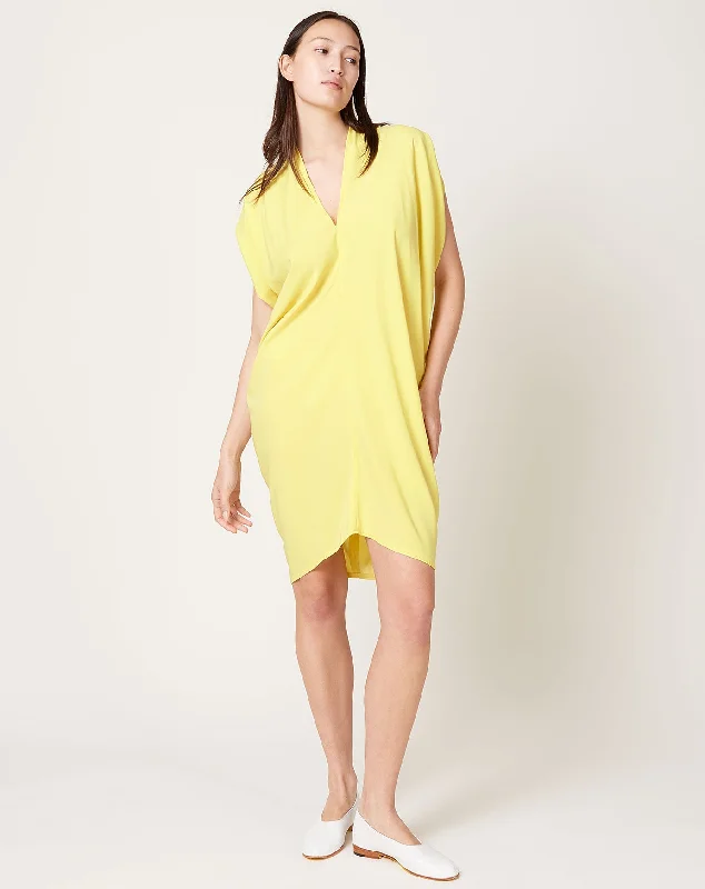 Simple Foil Mini Dress in Sunbeam Trendy Mesh Mini Dress