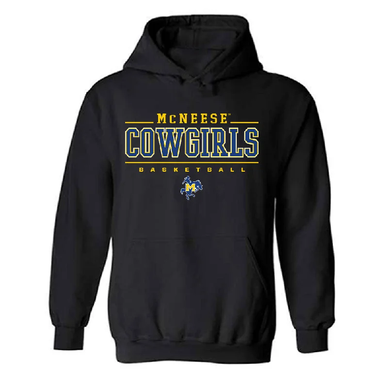 McNeese State - NCAA Women's Basketball : Azjah Reeves - Classic Shersey Hooded Sweatshirt Hoodie with Cropped Fit Short Trendy McNeese State - NCAA Women's Basketball : Azjah Reeves - Classic Shersey Hooded Sweatshirt Hoodie with Cropped Fit Short Trendy