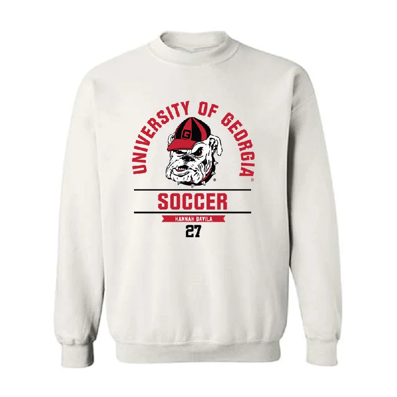 Georgia - NCAA Women's Soccer : Hannah Davila - Classic Fashion Shersey Crewneck Sweatshirt Hoodie with Rhinestones Sparkly Elegant Georgia - NCAA Women's Soccer : Hannah Davila - Classic Fashion Shersey Crewneck Sweatshirt Hoodie with Rhinestones Sparkly Elegant
