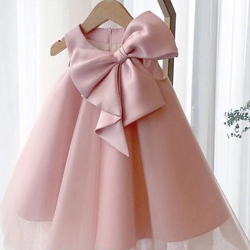 First Communion Dress Girl Formal Princess Dress Summer Bowknot Birthday Party Dress Tunics Fall fleece First Communion Dress Girl Formal Princess Dress Summer Bowknot Birthday Party Dress Tunics Fall fleece