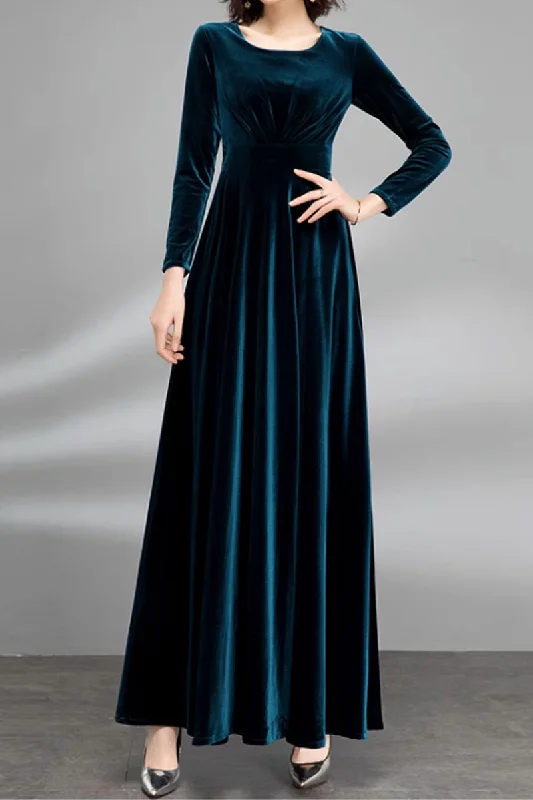 Maxi velvet dress for women, elegant party dress 4478 Tunics Vintage classic