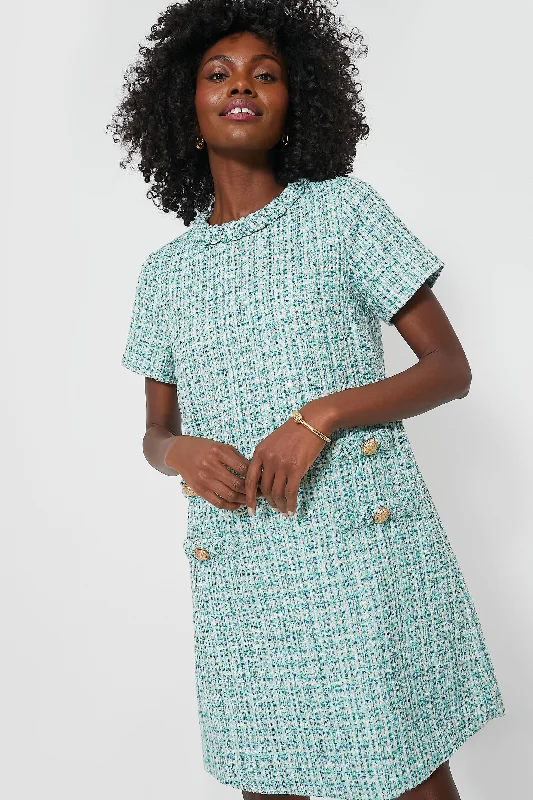 Sea Glass Tweed Jackie Dress Pencil Office Professional