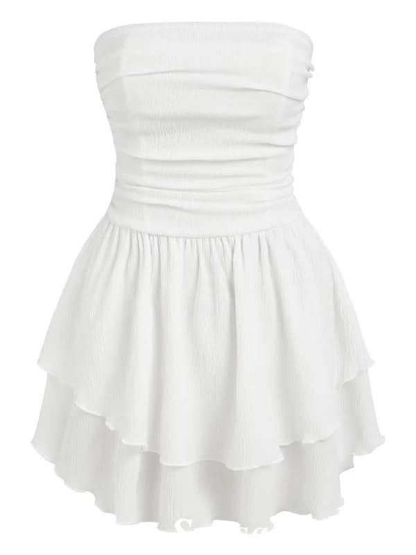 Sexy White Sweetheart Sleeveless A-Line Mini Dresses/ Homecoming Dresses, PD3656 Classic Casual Mini Dress Sexy White Sweetheart Sleeveless A-Line Mini Dresses/ Homecoming Dresses, PD3656 Classic Casual Mini Dress
