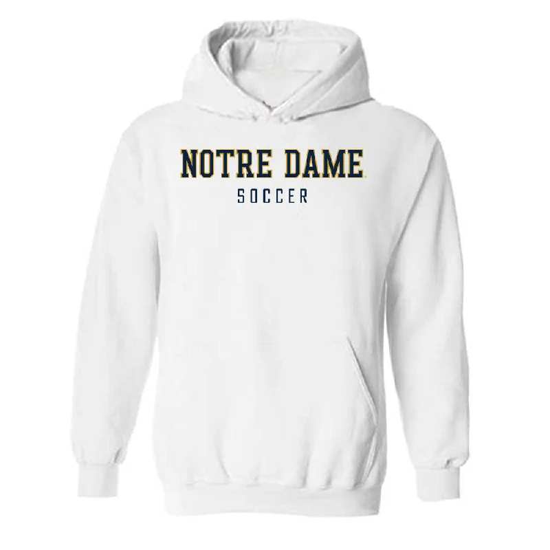 Notre Dame - NCAA Women's Soccer : Carolyn Calzada - Classic Shersey Hooded Sweatshirt Hoodie with Pastel Soft Subtle