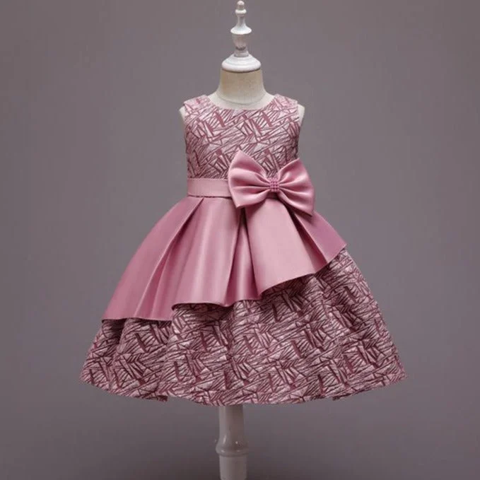 Baby Girl Formal Princess Dress Girl Summer Bow Decorated Birthday Party Dress Mermaid Tail Wedding Baby Girl Formal Princess Dress Girl Summer Bow Decorated Birthday Party Dress Mermaid Tail Wedding