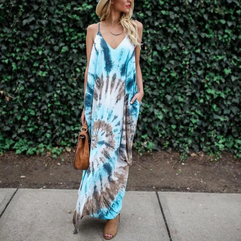 BerriesJam - Boho Printed Party Dress Beach Cami Sundress Off-the-shoulder Chic Trendy BerriesJam - Boho Printed Party Dress Beach Cami Sundress Off-the-shoulder Chic Trendy