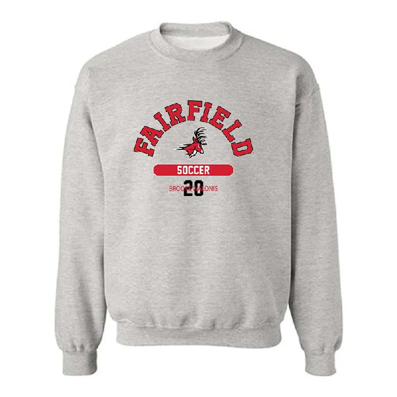 Fairfield - NCAA Women's Soccer : Brooke Walonis - Classic Fashion Shersey Crewneck Sweatshirt Hoodie with Hem Contrast Bold Stylish Fairfield - NCAA Women's Soccer : Brooke Walonis - Classic Fashion Shersey Crewneck Sweatshirt Hoodie with Hem Contrast Bold Stylish