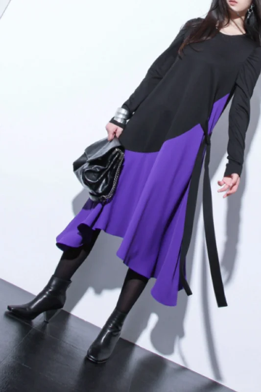 Asymmetrical womens autumn knit dress 5597 Tunics Travel practical