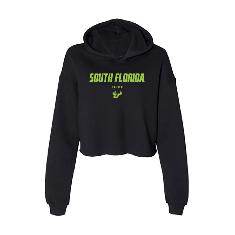 USF - NCAA Women's Soccer : Ava Rightmire - Women's Crop Fleece Hoodie Hoodie with Drawcord Adjustable Secure