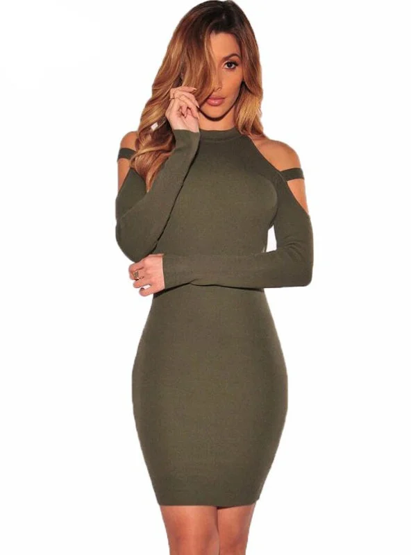 Elegant Long Sleeve Sheath Casual Slim Bodycon Party Club Dress Tunics Practical easy-care Elegant Long Sleeve Sheath Casual Slim Bodycon Party Club Dress Tunics Practical easy-care