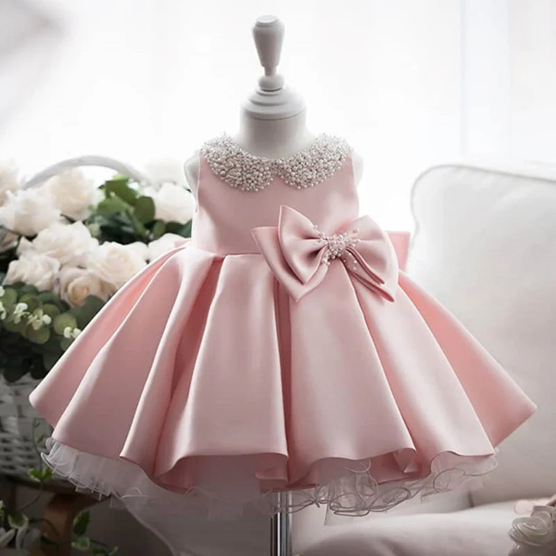 Girl Christmas Dress Toddler Princess Dress Summer Beaded Bow Dress Birthday Party Dress Tunics Occasion special Girl Christmas Dress Toddler Princess Dress Summer Beaded Bow Dress Birthday Party Dress Tunics Occasion special