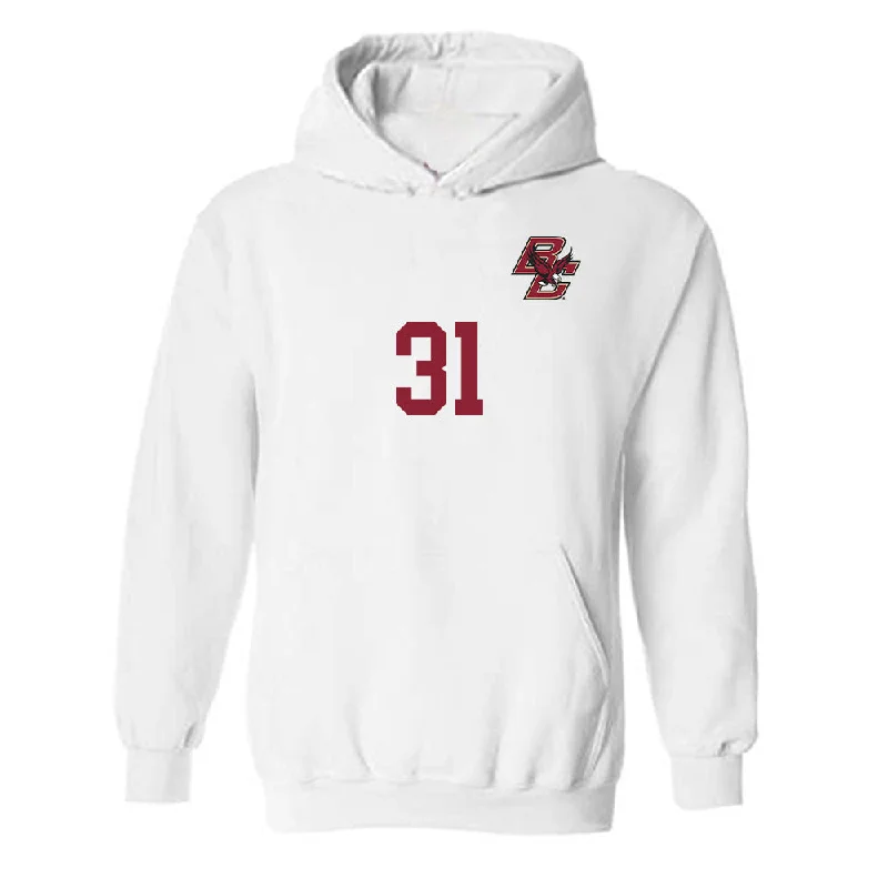 Boston College - NCAA Women's Soccer : Casey Van Pelt - Replica Shersey Hooded Sweatshirt Hoodie with Relaxed Fit Easy Casual Boston College - NCAA Women's Soccer : Casey Van Pelt - Replica Shersey Hooded Sweatshirt Hoodie with Relaxed Fit Easy Casual
