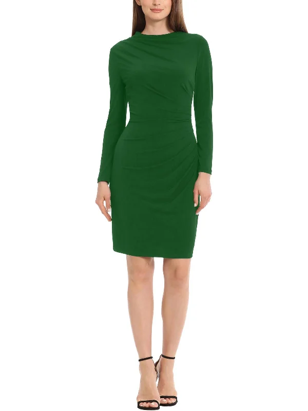 Womens Ruched Sheath Cocktail and Party Dress Tunics Chic elegant