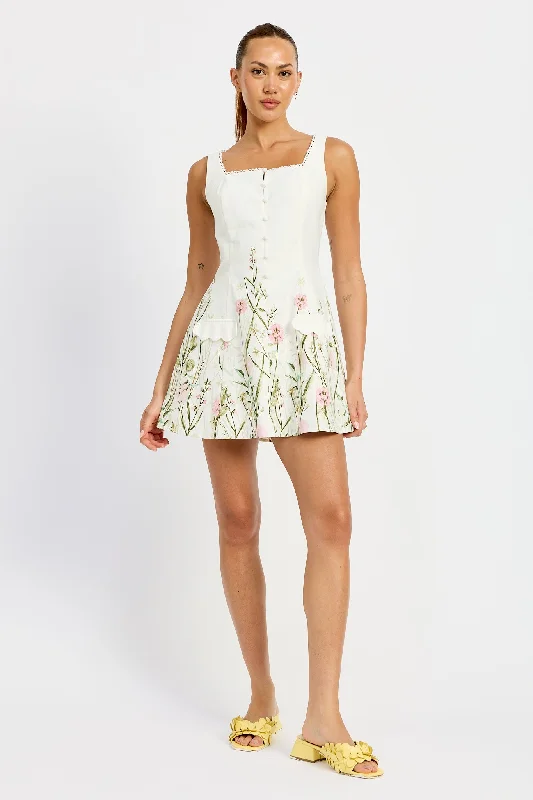 En Saison Esmeralda Mini Dress Comfortable Zip-Up Mini Dress