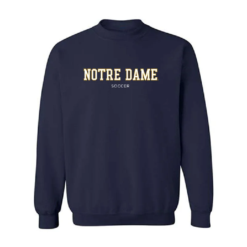 Notre Dame - NCAA Women's Soccer : Carolyn Calzada - Classic Fashion Shersey Crewneck Sweatshirt Hoodie with High Neck Warm Protective Notre Dame - NCAA Women's Soccer : Carolyn Calzada - Classic Fashion Shersey Crewneck Sweatshirt Hoodie with High Neck Warm Protective