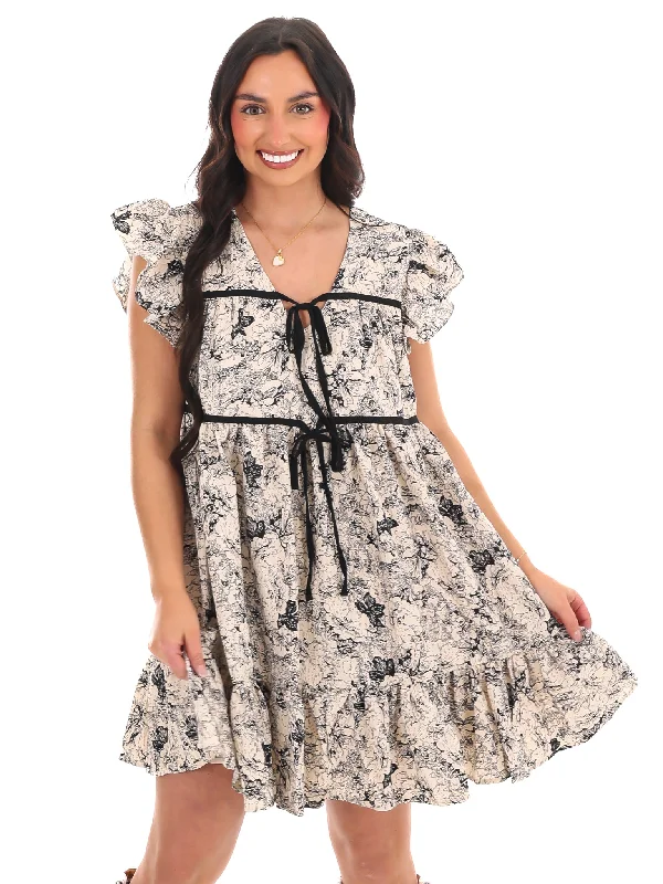 High Grace Floral Mini Dress Cozy Satin Mini Dress