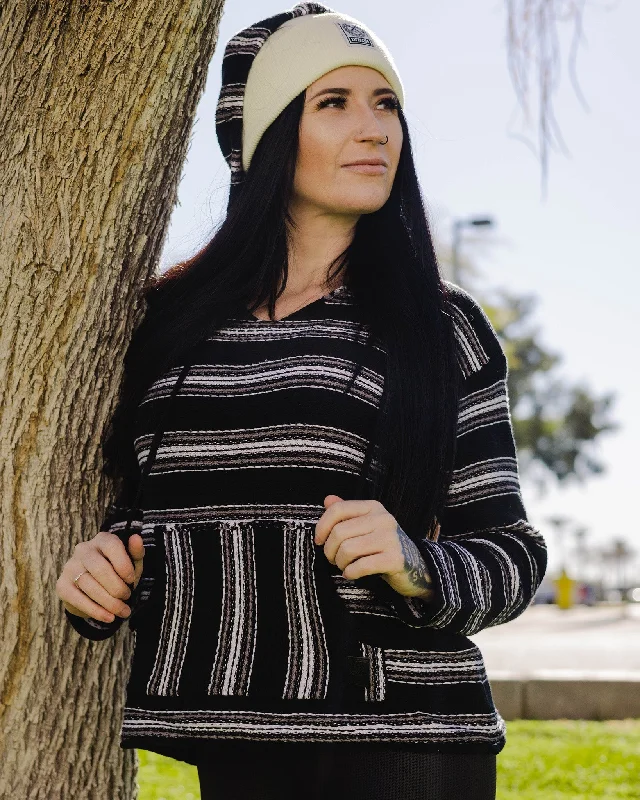 Women's Smuggler Hoodie - Black & White Hoodie with Logo Branding Identity