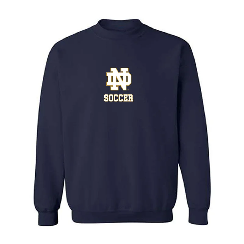 Notre Dame - NCAA Women's Soccer : Carolyn Calzada - Classic Shersey Crewneck Sweatshirt Hoodie with Distressed Vintage Worn Notre Dame - NCAA Women's Soccer : Carolyn Calzada - Classic Shersey Crewneck Sweatshirt Hoodie with Distressed Vintage Worn