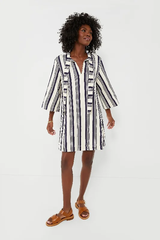 Navy Stripe Montauk Dress Tunics Stylish modern