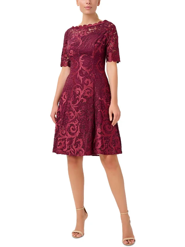 Womens Lace Fit & Flare Cocktail and Party Dress Tunics Corduroy durable