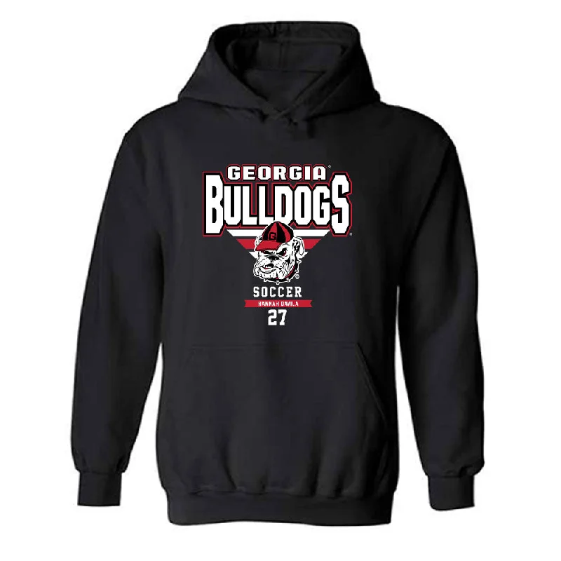Georgia - NCAA Women's Soccer : Hannah Davila - Classic Fashion Shersey Hooded Sweatshirt Hoodie with Bell Sleeves Flared Feminine