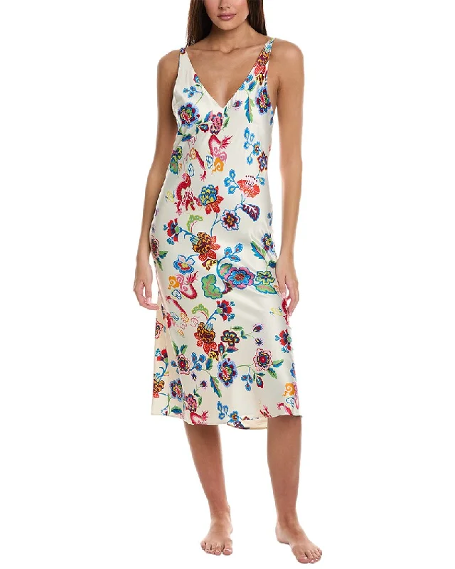 N Natori Fleur Dragon Night Dress Tunics Modern contemporary