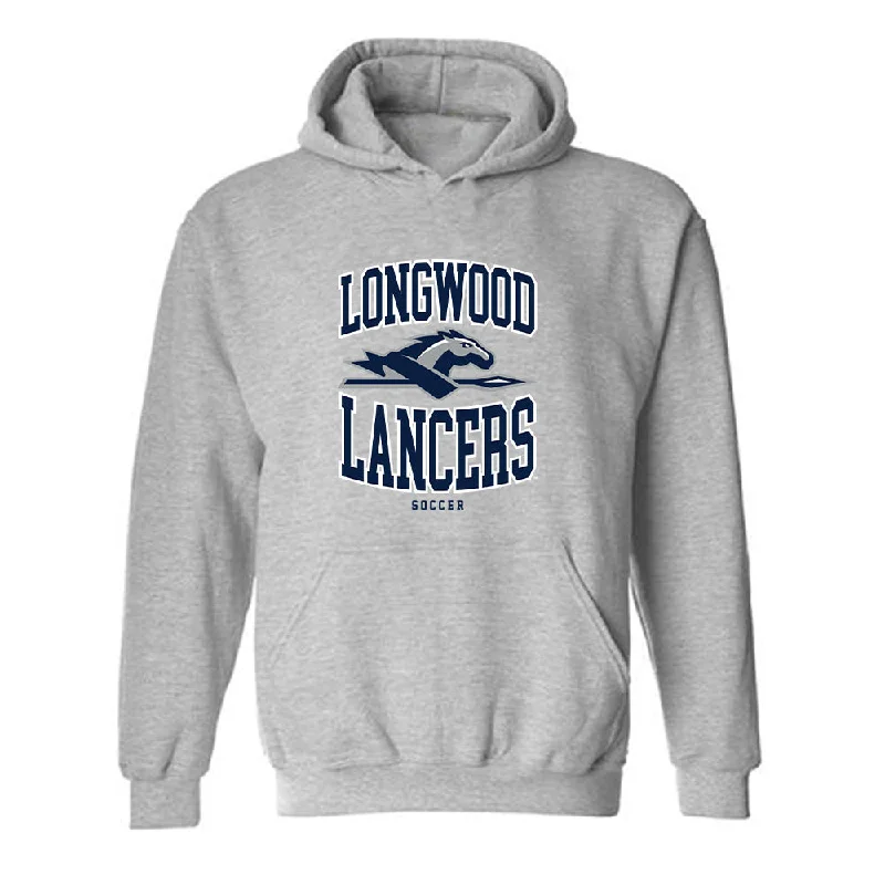 Longwood - NCAA Women's Soccer : Meghan Piazza - Classic Shersey Hooded Sweatshirt Hoodie with Front Slit Layering Stylish Longwood - NCAA Women's Soccer : Meghan Piazza - Classic Shersey Hooded Sweatshirt Hoodie with Front Slit Layering Stylish