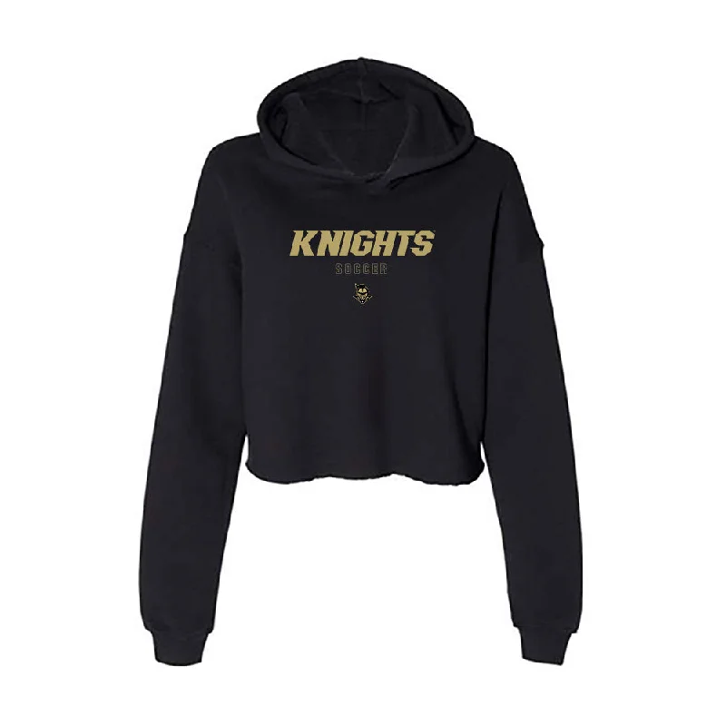 Central Florida - NCAA Women's Soccer : Edidiong Etim - Women's Crop Fleece Hoodie Hoodie with Hem Contrast Bold Stylish Central Florida - NCAA Women's Soccer : Edidiong Etim - Women's Crop Fleece Hoodie Hoodie with Hem Contrast Bold Stylish
