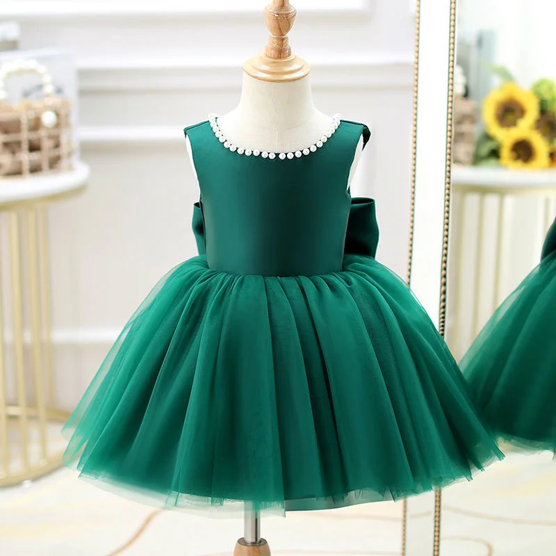 Baby Girl Princess Dress Toddler Summer Round Neck Beaded Birthday Party Dress Girl Formal Dresses Glittery Long Formal Baby Girl Princess Dress Toddler Summer Round Neck Beaded Birthday Party Dress Girl Formal Dresses Glittery Long Formal