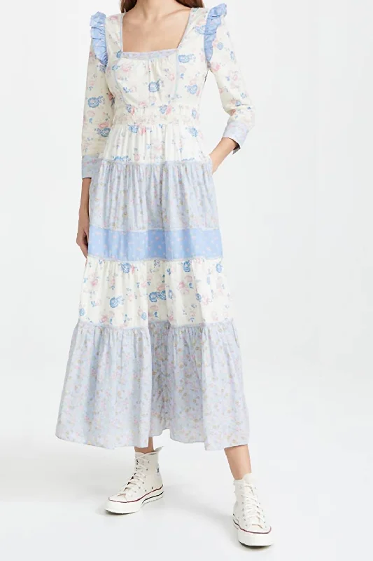 Lyna Dress In Pastel Lemon Blueberry Tunics Versatile functional