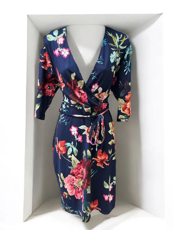 3/4 Sleeve Floral Dress 92678 Tunics Stylish elegant