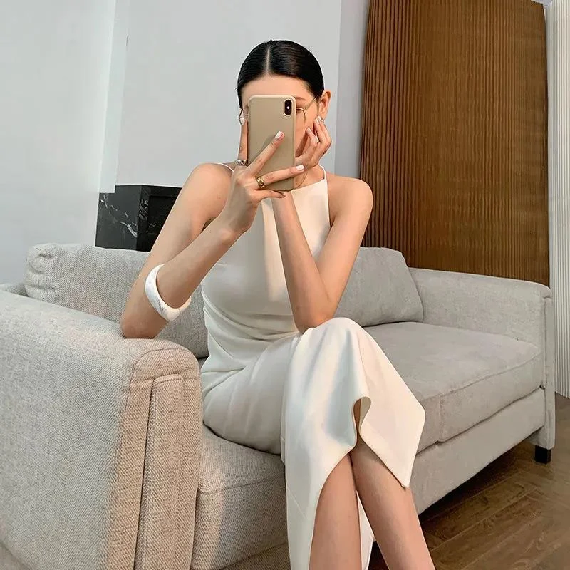 Sling Skirt Temperament Sexy Slim Age-reducing One-shoulder Split Trendy Girl One-step Dress Crew Neckline Sporty Sling Skirt Temperament Sexy Slim Age-reducing One-shoulder Split Trendy Girl One-step Dress Crew Neckline Sporty