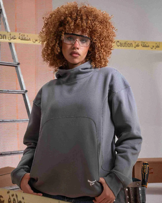 Cut Loose Unisex Oversized Hoodie - Grey Hoodie with Hood Adjustable Protection
