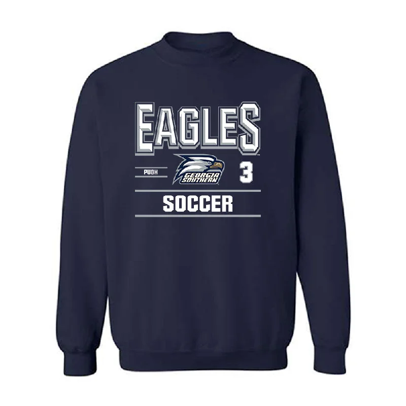 Georgia Southern - NCAA Women's Soccer : Meredith Pugh - Classic Fashion Shersey Crewneck Sweatshirt Hoodie with Button Placket Classic Preppy Georgia Southern - NCAA Women's Soccer : Meredith Pugh - Classic Fashion Shersey Crewneck Sweatshirt Hoodie with Button Placket Classic Preppy