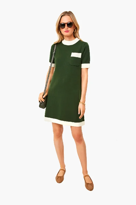 Forest Green Merritt Knit Dress Tunics Sophisticated sleek