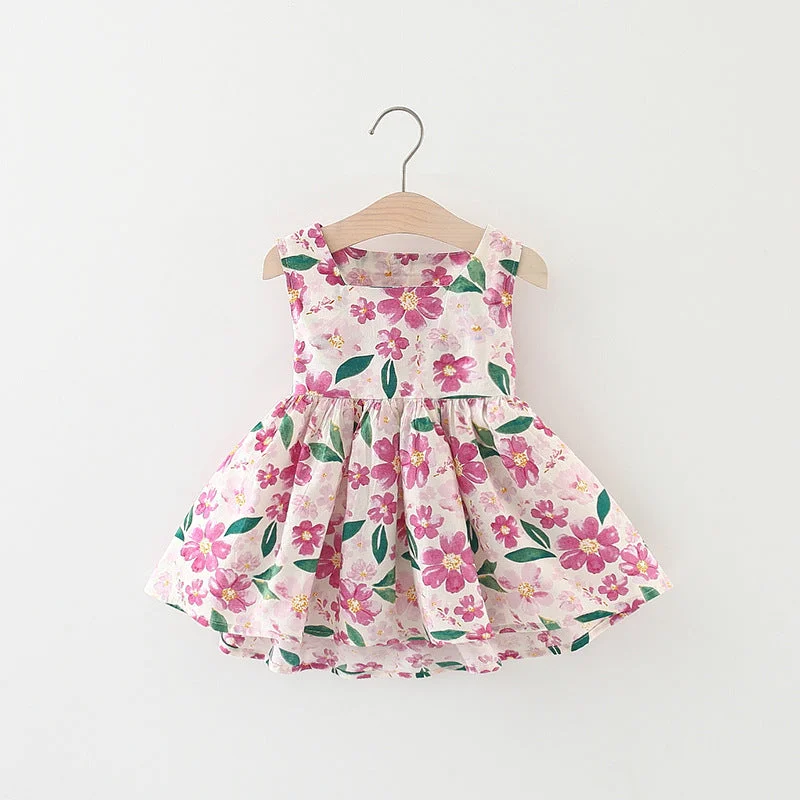 Toddler Dress Sweet Baby Print Floral Sleeveless Princess Dress Tunics Chinos classic Toddler Dress Sweet Baby Print Floral Sleeveless Princess Dress Tunics Chinos classic