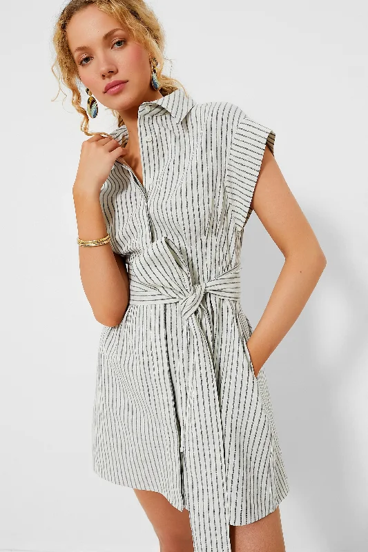 Linen Stripe Mini Callie Dress Tunics Canvas sturdy