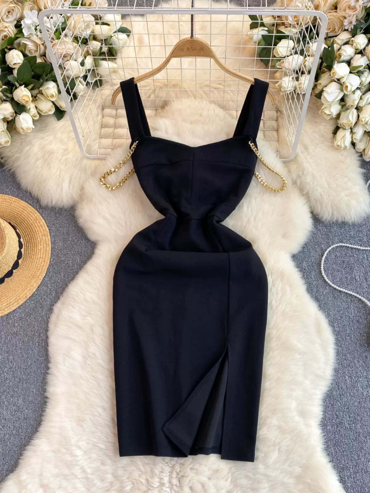 Black Asymmetrical Midi Party Dress Tunics Gym athletic