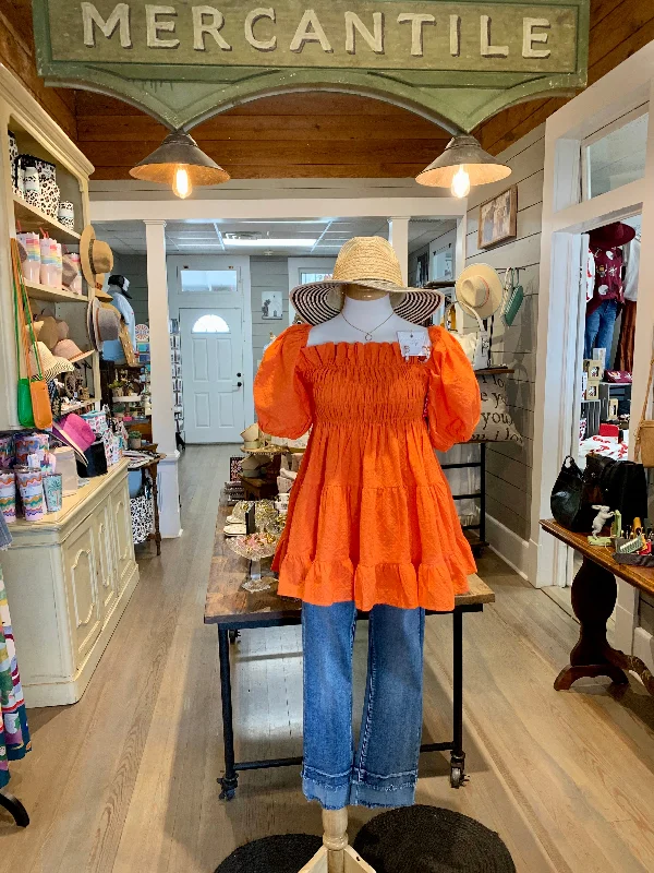 Puff Sleeve Tunic or Mini Dress Chic Halter Mini Dress
