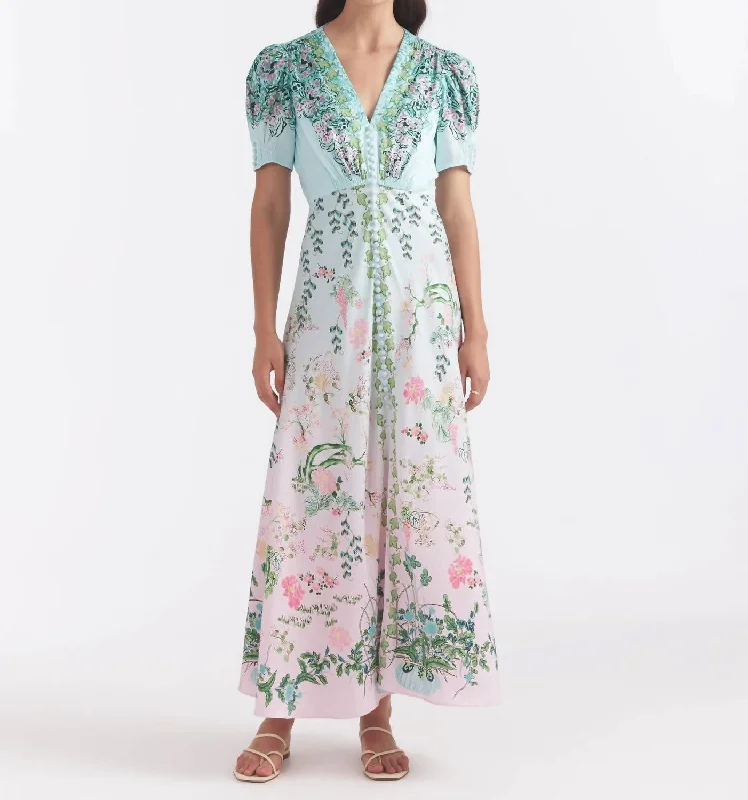 Lea Long Dress In Willow Garden Tunics Timeless classic