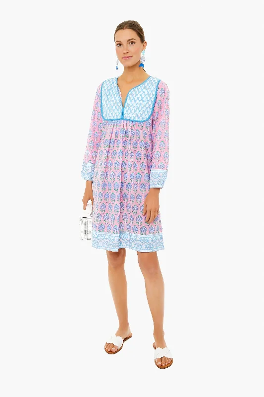 Eva Pink Pineapple Jaipur Dress Tunics Chic elegant